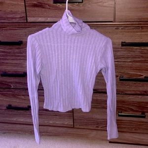 Garage purple turtle neck crop top